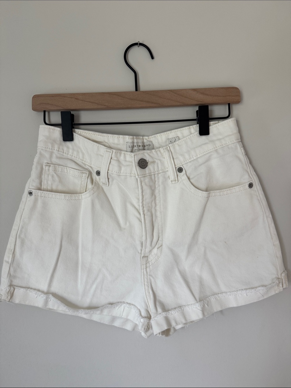 Lucky Brand White Denim Cutoff Shorts